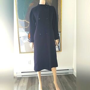 Vintage | Funnel Neck Wool-blend Coat